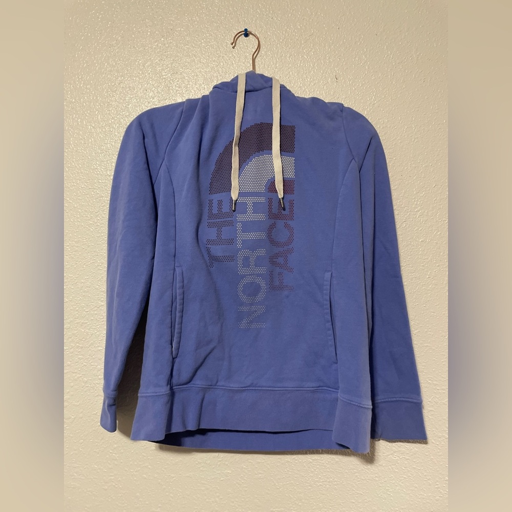 North Face Blue Drawstring Hoodie